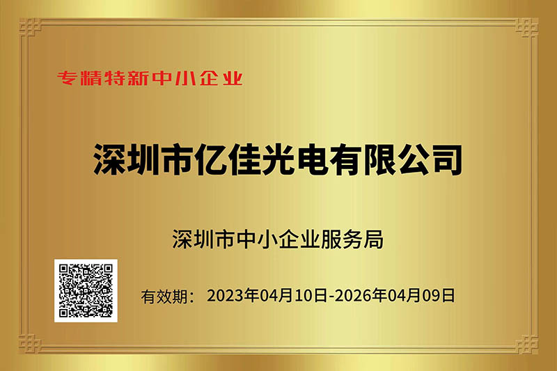 j9国际站备用光电荣获丽江视装专精特新”中幼企业称号