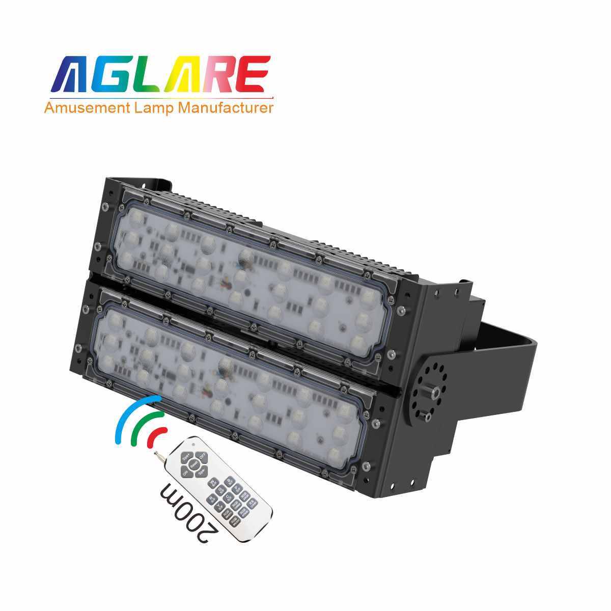 100W LED彩色泛光灯 RGB投光灯带？仄
