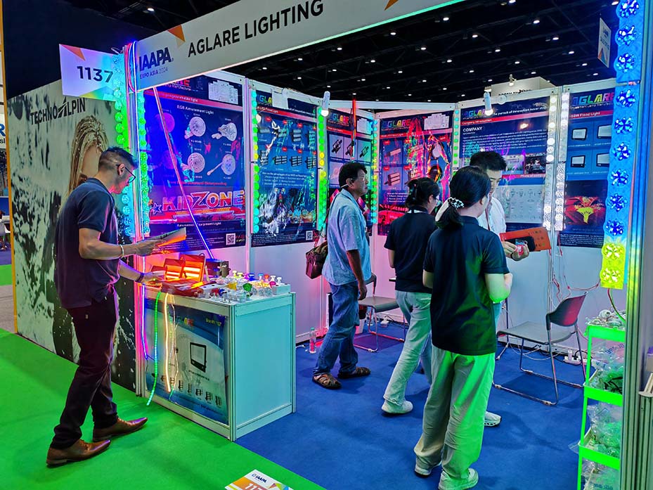 j9国际站备用照明AGLARE亮相2024 年曼谷 IAAPA 亚洲展览会